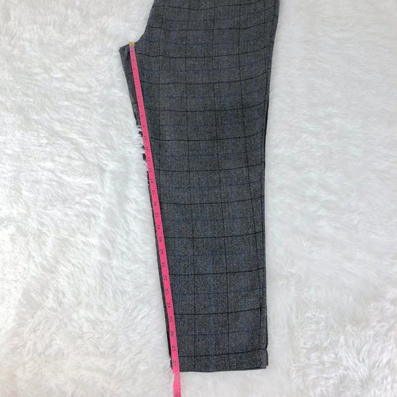 Grey Plaid High Waist Belted Dress Pant Plus Sz 1X - Picture 9 of 15
